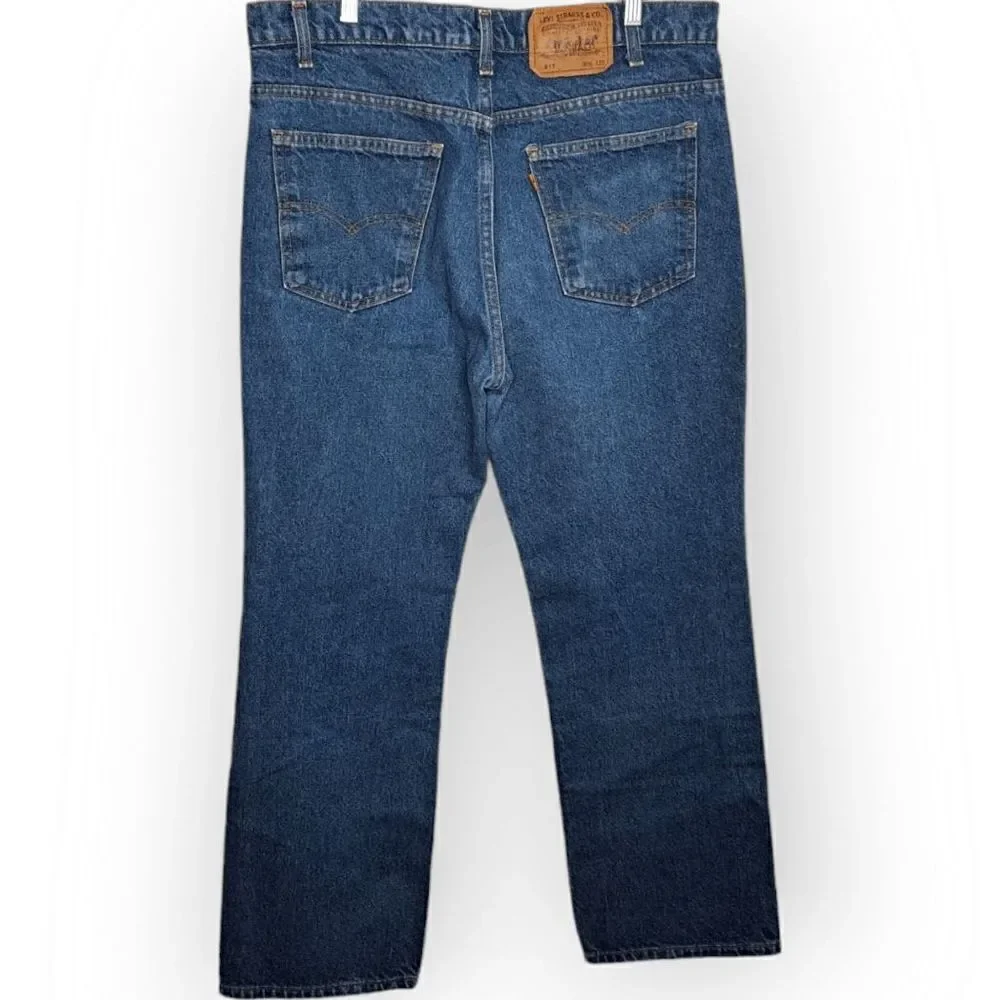 Levi's 517 Vintage 1980s Orange Tab Denim Jeans size 36 x 30